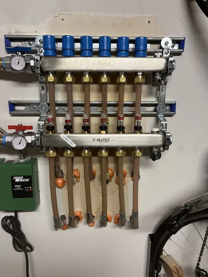 Plumber performing Gas Leak Detection at a residential property in Westerly